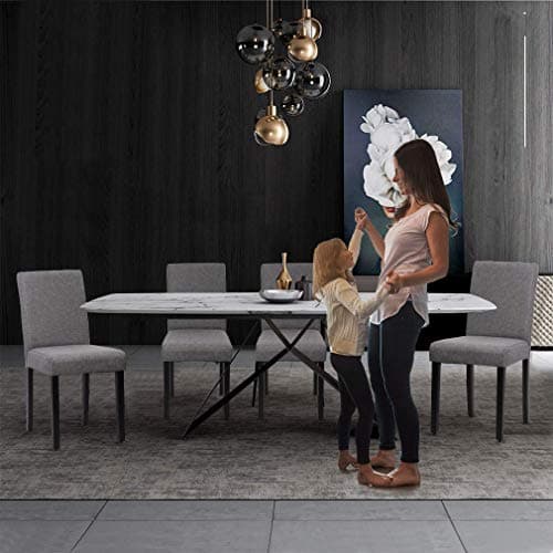 FDW Dining Chairs Dining Room Chairs Parsons Chair Kitchen Chairs Set of 4 for Home Kitchen Living Room, Grey — view 4