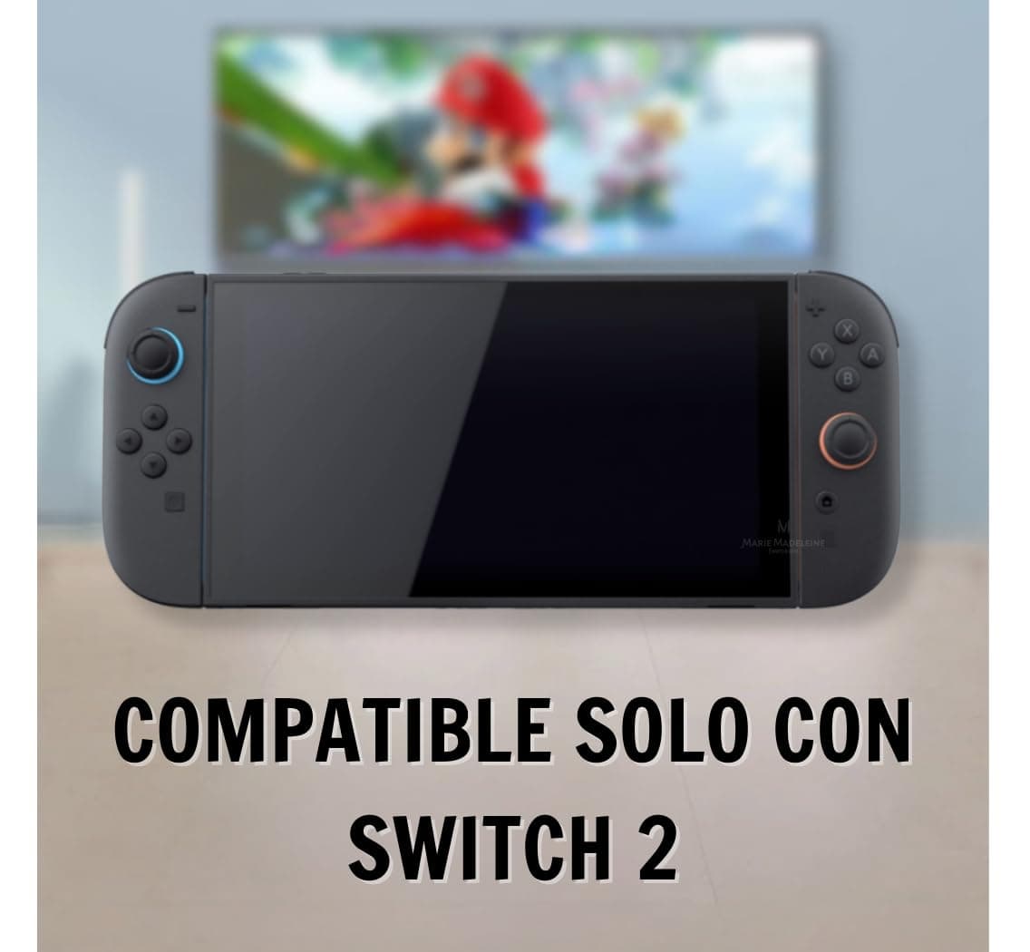 MME Funda de Silicona para Joy-con Switch 2, Antideslizante y Suave al Tacto, Protección para Mandos contra Desgaste y arañazos, Accesorios Switch 2 (Mario Azul) — view 3