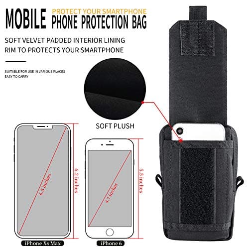 IronSeals Molle Pouch Multi-Purpose Tactical Compact Water-Resistant Utility Pouch with CA Flag Patch and D-Ring Gear Clip — view 2