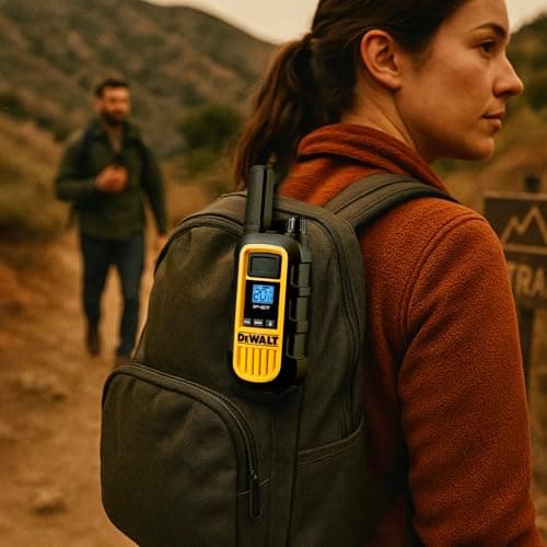 Dewalt Walkie Talkie 2 Way Radio - Pair of Portable Compact Waterproof Medium Range 22-Channel FRS/GMRS 2-Way Radios DXFRS800 — view 5