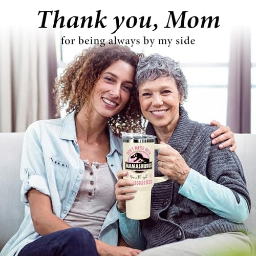 Gifts for Mom from Daughter, Son for Mothers Day, Christmas, Birthday - Birthday Gifts for Moms, Birthday Present for moms, Happy Birthdays Mom - Mother Tumbler 40Oz Stainless Steel Coffee Cup — view 6
