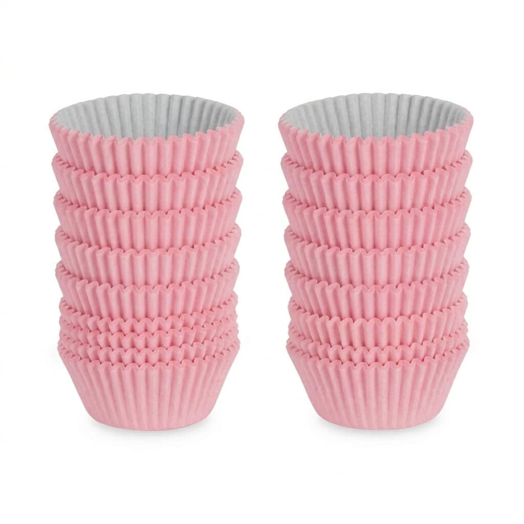 Pack 200 Moldes de Papel para Magdalenas y Cupcakes de Calidad Alimentaria 7,5 cm Moldes de Repostería Extra Resistentes al Horno y Antigrasa Ideales para Muffins y Mesas Dulces (Rosa Pastel) — view 3