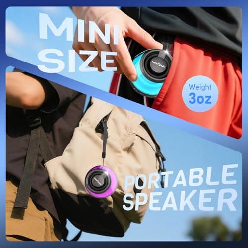Magnetic Bluetooth Speaker, Mini Speaker, Loudspeaker with Bass Diaphragm — view 3