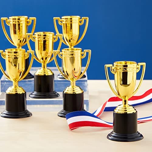 24 Pack Mini Trophies for Awards, Gold Participation Trophy Cups for Sports Tournaments and Competitions (4 in) — view 2