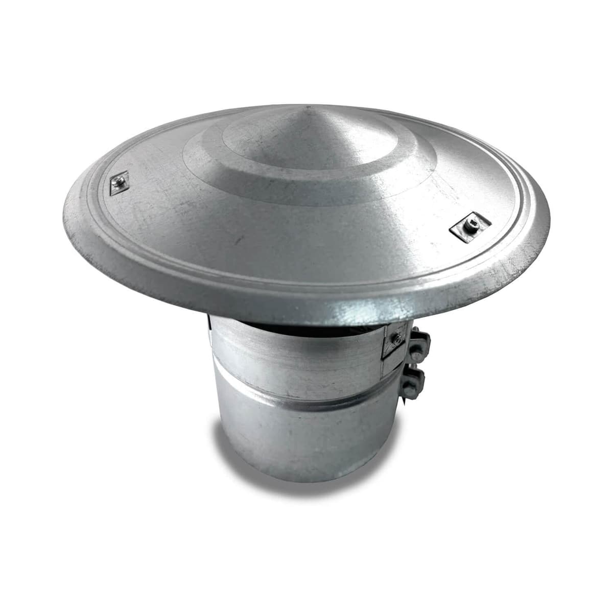 Sombrerete Chimenea 350mm Antilluvia Galvanizado - Sombrero Fijo para Tubos y Conductos - Caperuza Antipajaros Estufa Leña - Serie Lisa y Helicoidal — view 2