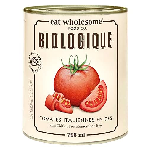 Eat Wholesome Organic Italian Diced Tomatoes, 796ml - Vine-Ripened, Perfect for Soups and Stews, No Added Sugar, Vegan, Non-BPA Lining, CO2 Neutral — view 3