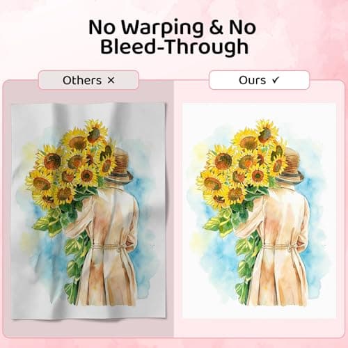 84 Sheets Watercolor Paper 5x7, 110lb/230gsm Cold Press Watercolor Paper Bulk, Cotton Water Color Paper, White Drawing Paper for Sketching, Acrylic, Gouache, Watercolor Supplies for Kids Adults — view 4