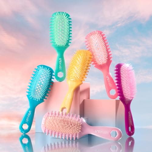 FHI Heat UNbrush Curl Defining Brush — Wavy, Coily, and Curly Hair Brush with DuoFlex Bristles & StyleCurl Handle — for Gentle Detangling & Faster Styling on Wet Hair - Cool Breeze — view 11