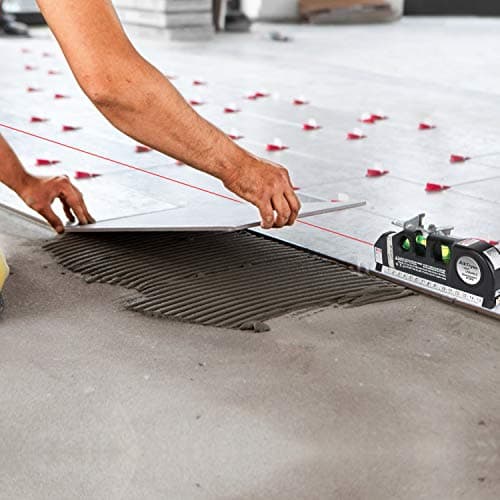 Laser Level Line Tool, Multipurpose Laser Level Kit Standard Cross Line Laser leveler Beam Tool with Metric Rulers 8ft/2.5M for Picture Hanging cabinets Tile Walls by AikTryee. — view 4