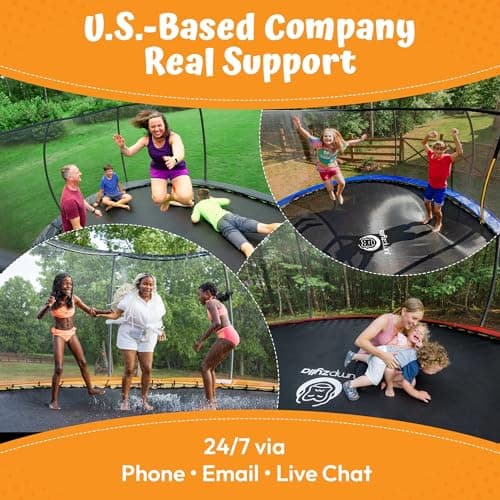 Jumpzylla Outdoor Trampoline with Net for Kids 8FT 10FT 12FT 14FT 15FT 16FT — view 4