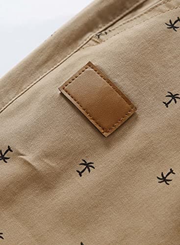 JMIERR Mens Summer Casual Chino Shorts, Coconut Tree Printed Khaki, 2XL — view 6