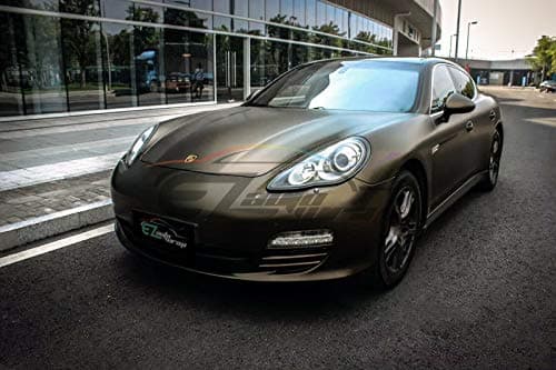 12"x60" (1FTx5FT) Black Bronze Matte Metallic Satin Pearl Vinyl Wrap Sticker Sheet Film Car Auto Vehicle DIY Decal Bubble Free Air Release Self Adhesive Peel and Stick Free Tool Kit — view 7