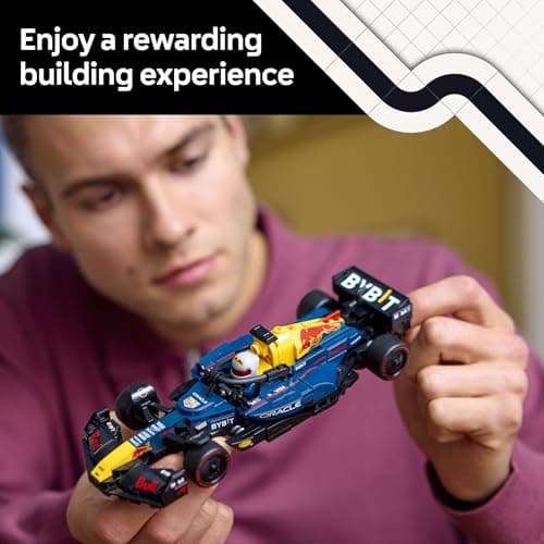 LEGO Speed Champions Oracle Red Bull Racing RB20 F1 Race Car Model Kits - Building Set for Adults, Ages 18+ with Realistic Features - Red Bull DIY Crafts for Display - Gift Idea for F1 Fans - 77243 — view 2