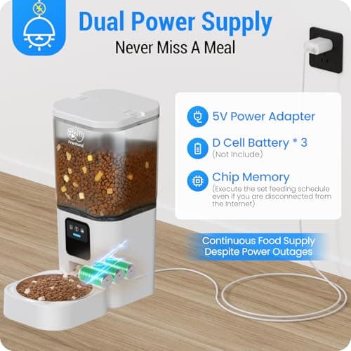 Automatic Cat Feeder with 2K Camera: 5G WiFi Automatic Dog Feeder with Night Vision,Cat Food Dispenser with 7L Large Food Storage Container for Multiple Pet,Detachable for Easy Clean -29 Cup(ACF100W) — view 7