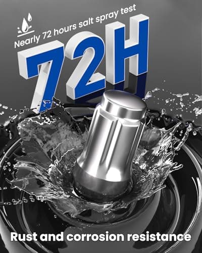 GAsupply 1/2 x 20 Lug Nuts, 1/2''-20 Closed End Bulge Acorn Spline Tuner Lug Nuts 1.38" Tall Conical Seat 60 Degree, 20 Pack+ 1 Spline Drive Tuner Socket Key Tool — view 5