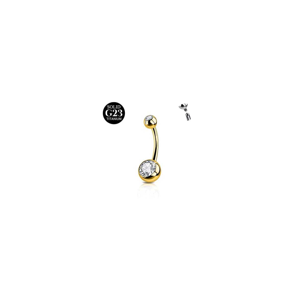 AceFun Piercing ombligo Titanio oro plata 6mm 8mm 10mm 12mm 14mm Piercings de banana acero quirurgico mujeres 1 pieza 14G Piercing ombligo G23 Barbell Bijoux Anillos — view 11