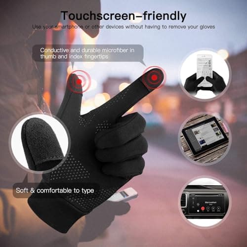 Unigear Lightweight Running Gloves Touchscreen Glove Liners for Men Women — view 4