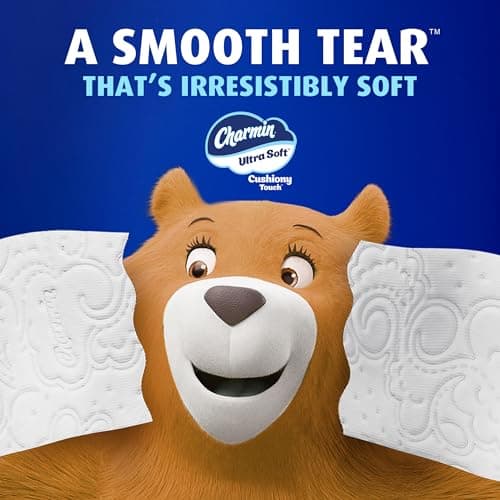 Charmin Ultra Soft Cushiony Touch Toilet Paper, 24 Family Mega = 123 Regular Rolls, White — view 5