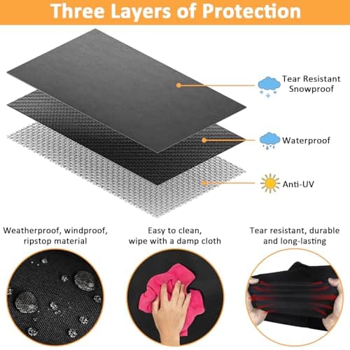 Vertical Smoker Cover for Pit Boss 4/5 Series Pellet Grill, 73550 Pellet Cover for Pit Boss PBV4PS1, PBV4PS2, PBV5P1, PBV5PW1 Pro Series 4 Vertical Smoker Cover, 600D Waterproof Vertical Covers — view 5