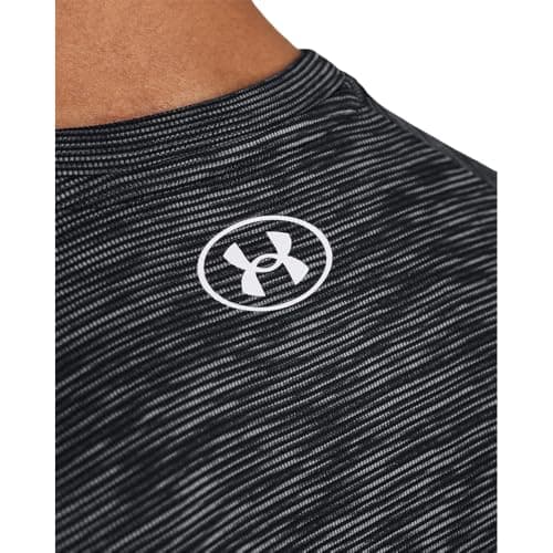 Under Armour Men's Tech Textured Short Sleeve T Shirt, (001) Black / / White, Large — view 2