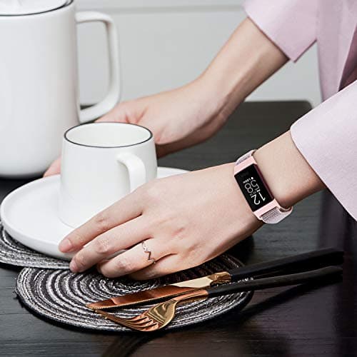 AVOD Nylon Loop Watch Bands Compatible with Fitbit Charge 4/Charge 3/SE, Soft Replacement Wristband Breathable Sport Strap with Band for Women Men — view 5