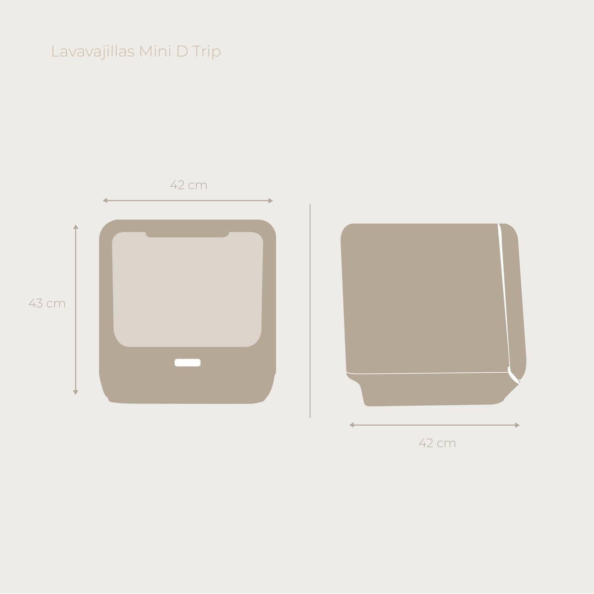 EVVO Lavavajillas Tamaño Pequeño, Compacto y Sin Instalación, Para Sobremesa o Encimera, 2 Servicios, 6 Pogramas, Secado Extra, Programa ECO, Programa Autolavado, Inicio Diferido, Mini D Trip (Blanco) — view 2