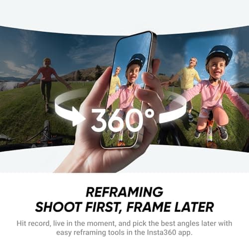 Insta360 X4 Air No Drone No Problem Bundle - Lightweight 165g 8K 360 Camera, 3 Meter Invisible Selfie Stick, Replaceable Lenses, Shoot First & Frame Later, FlowState Stabilization, AI-Powered App — view 3