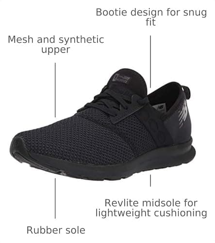 New Balance Women's FuelCore Nergize V1 Sneaker, Black/Magnet, 5 — view 2