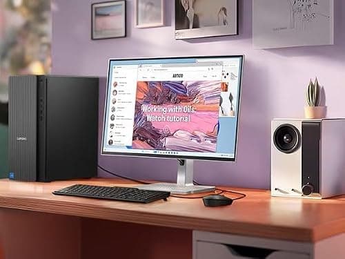 Lenovo IdeaCentre Secure & Productive Business Tower Desktop, Intel 10-Core Ultra 5 225, 8GB DDR5 RAM, 756GB Storage(256GB SSD & 500GB HDD), HDMI + VGA, Wi-Fi 6E, RJ-45, USB-C, Windows 11 Pro — view 6