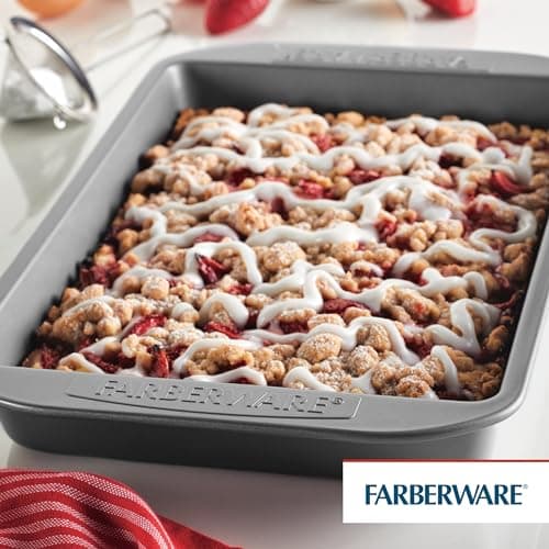 Farberware Nonstick Bakeware 9x13 Baking Pan, Rectangular Cake Pan, Gray — view 6