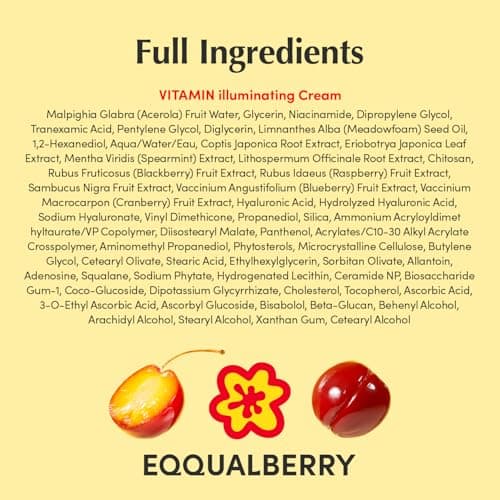 EQQUALBERRY Vitamin Illuminating Cream | Vitamin C & 5% Niacinamide+3% TXA | Dark Spots & Ceramide Barrier Strength Face Moisturizer | Glowy, Lightweight Hydration | Korean Skincare (1.69 fl.oz/50ml) — view 8