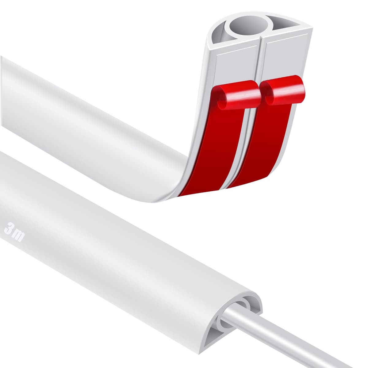 Canaletas para Cables Adhesivas, Madera Pasacables Suelo Goma, Canaleta Cables, para Uso en Oficinas, Escuela, Almacén, Conciertos, Etc, para Proteger Los Cables Evitar Riesgos deTropiezo