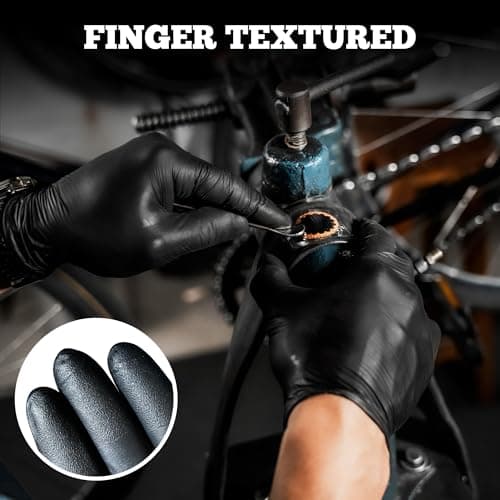 TitanFlex Disposable Nitrile Exam Gloves - 6-mil, Black, Small 100-ct Box, Heavy Duty, Latex Free, Food Safe for Cooking & Food Prep — view 2