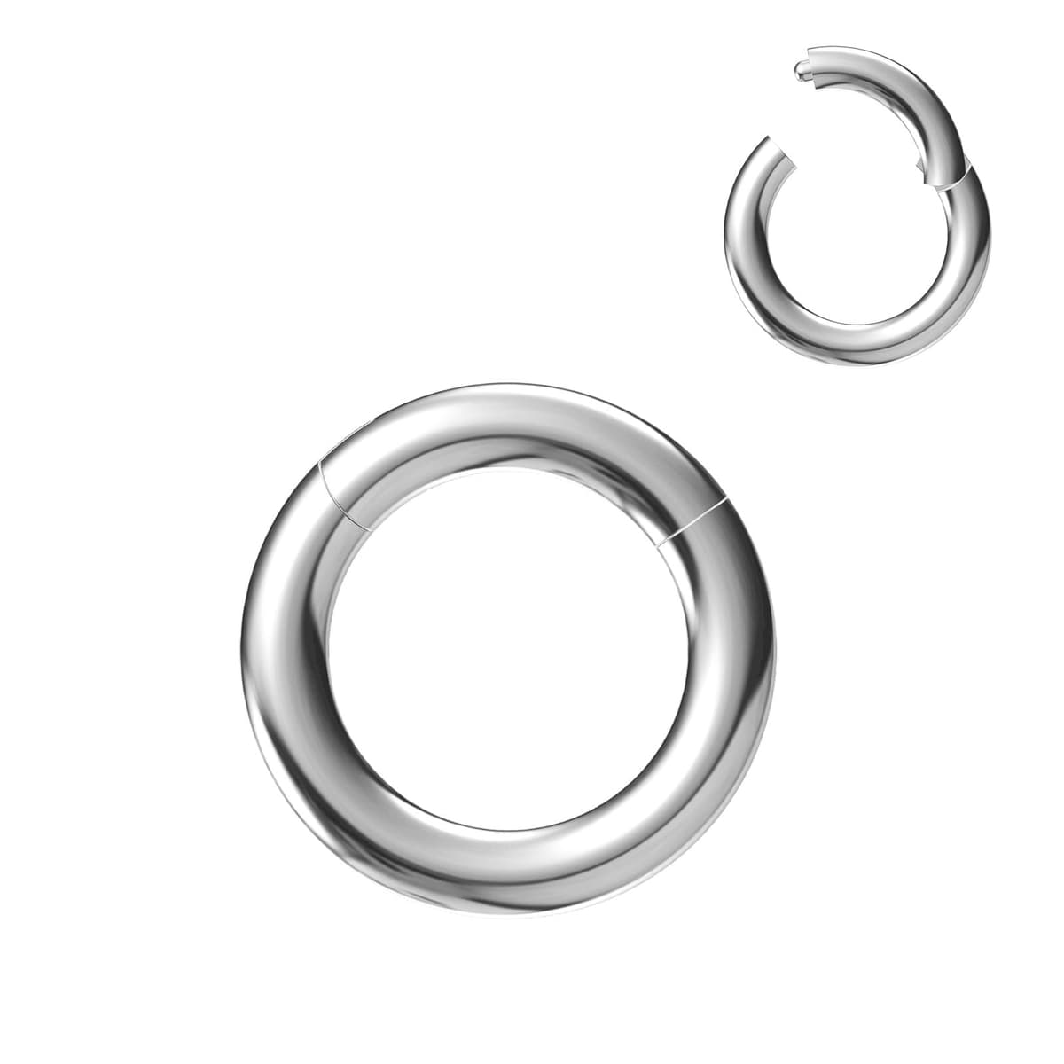 NewkeepsR 6G/8G/10G/12G/14G/16G/18G/20G Steel Nose Ring Hoop Piercing,Septum Lip Helix Cartilage Rook Body Jewellery,Diameter From 5mm to 14mm, Gold-Rose Gold-Silver tone-Black — view 26