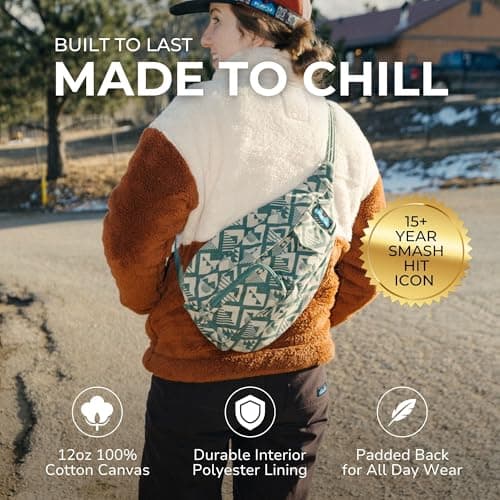 KAVU Mini Rope Bag Cotton Crossbody Sling - Black — view 2