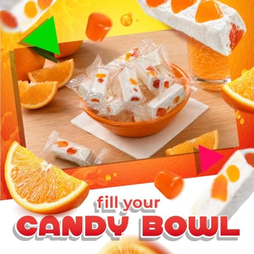 Jujube Nougat Candy, Orange Jelly Bits, Chewy Candy, 9 Oz Bag — view 3