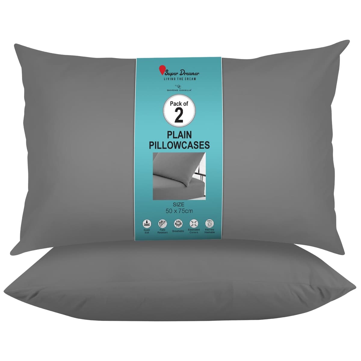 GC GAVENO CAVAILIA Fitted Sheet Single Bed (91 x 190cm) - Grey Bedding Sheets - Plain Dyed Microfiber Bed Sheets Single - (10 inch) 25cm Deep Pocket Bottom Sheet - Easycare - Wrinkle & Fade Resistant — view 47