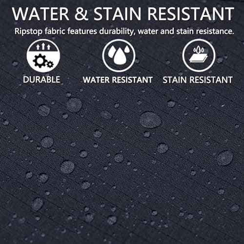 Hiwise Men's Stretch Tactical Pants Water Resistant Ripstop Cargo Pants Outdoor Lightweight EDC Work Hiking Pants (Black, 34WX32L) — view 6