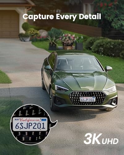AOSU 3K/5MP Solar Security Cameras Wireless Outdoor, WiFi Camera Surveillance Exterieur for Home Security, Panoramic PTZ, Auto Tracking, Human/Vehicle Detection, Night Vision (2 Pack), SolarCam D1 SE — view 2