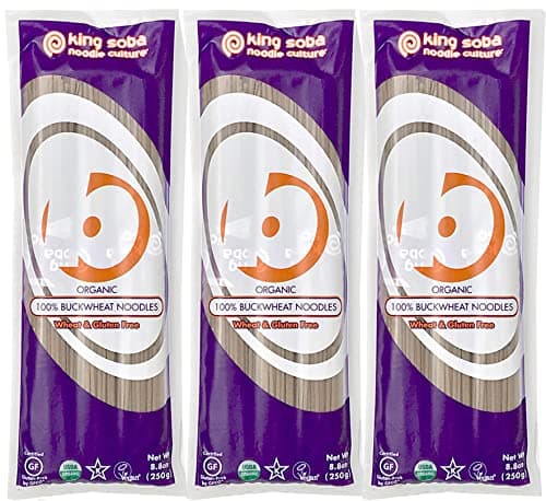King Soba 3-Pack 100% Buckwheat Noodles, Organic & Gluten Free