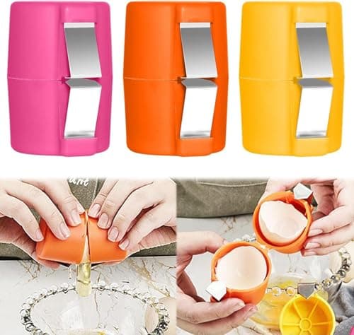Egg Shell Opener, Egg Separator Egg Cracker Egg Peeler for Raw Eggs, Hard Boiled Egg Peeler Tool for Cutting Eggs,Quickly Cutting Off Eggs Breaker Kitchen Gadgets for Cooking Bakery — view 7