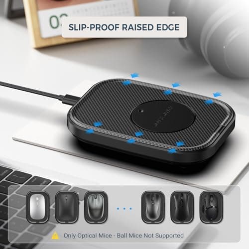 Yonktoo Mouse Jiggler Undetectable – Ultra Slim Mouse Mover with Realistic Movement, No Software Needed, Keeps Your PC Awake and Active, Keeps Computer Awake for Office or Remote Work - Black — view 2