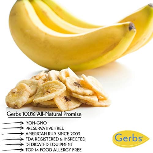 Gerbs Banana Chips Unsweetened, 2 LBS – Unsulfured & Preservative Free - Top 14 Allergy Friendly & Non GMO - Product of Philippines — view 4