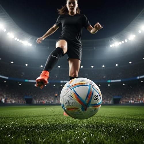 GX TOUR+ World Cup Quality, All-Surface Play, Thick and Durable Eco Leather Cover, Outdoor Sports, Premium Size 5 Soccer Ball for Training & Competitive Matches — view 2