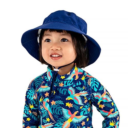 Jan & Jul Summer Bucket Hat for Toddler Kids, Adjustable (L: 2-5T, Navy) — view 3