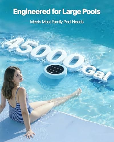 VEVOR Solar Pool Ionizer, Hexagon Copper Pool Ionizer Up to 45000 Gal, Floating Automatic Water Cleaner and Purifier, Chlorine Free Water, with Copper Anode, Spring, Brush and Filter for Pools & Spas — view 3