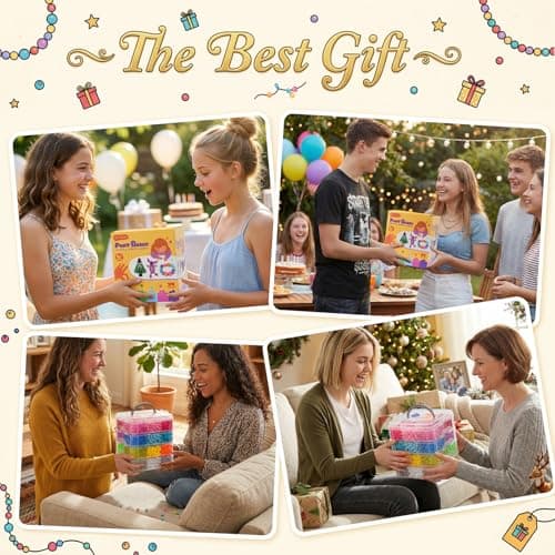 4800PCS Pony Beads Bulk, 24 Colors Kandi Beads 6x9mm Large Hole for Friendship Bracelets, Jewelry Making, Hair Braiding, DIY Art Craft Gifts - Shockproof Protective Gift Packaging — view 8