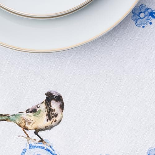 Maison d' Hermine Table Cloth Round Table 100% Cotton 69 Inches Tablecloth Reusable Decorative Everyday Use for Dining Room, Farmhouse, Home, Party, Festive & Wedding Spring Summer (Amsterdam Canals) — view 7