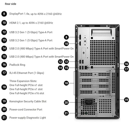 Dell Business Tower Desktop, Intel i5-14500 vPro, 8GB DDR5, 512GB SSD — view 4