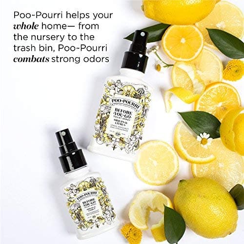 Poo-Pourri Before-You-Go In a Pinch Toilet Spray, Travel Essentials, Original Citrus .34 Fl Oz, Up to 20 Uses, On-The-Go Bathroom Odor Deodorizer with Essential Oils, TSA Approved Size, Lemon Bergamot — view 3